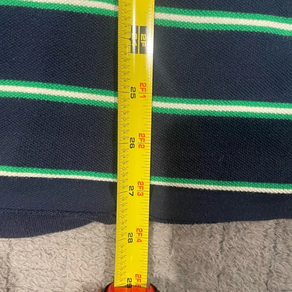 Vintage Polo Ralph Lauren Navy and Green Polo Shirt XL Custom Fit - Picture 7 of 8